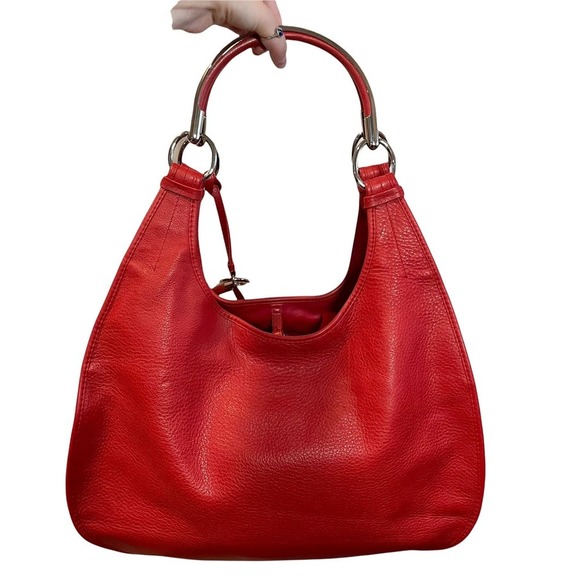 Vintage Dior 61 Red Leather Shoulder Bag - Picture 2 of 11